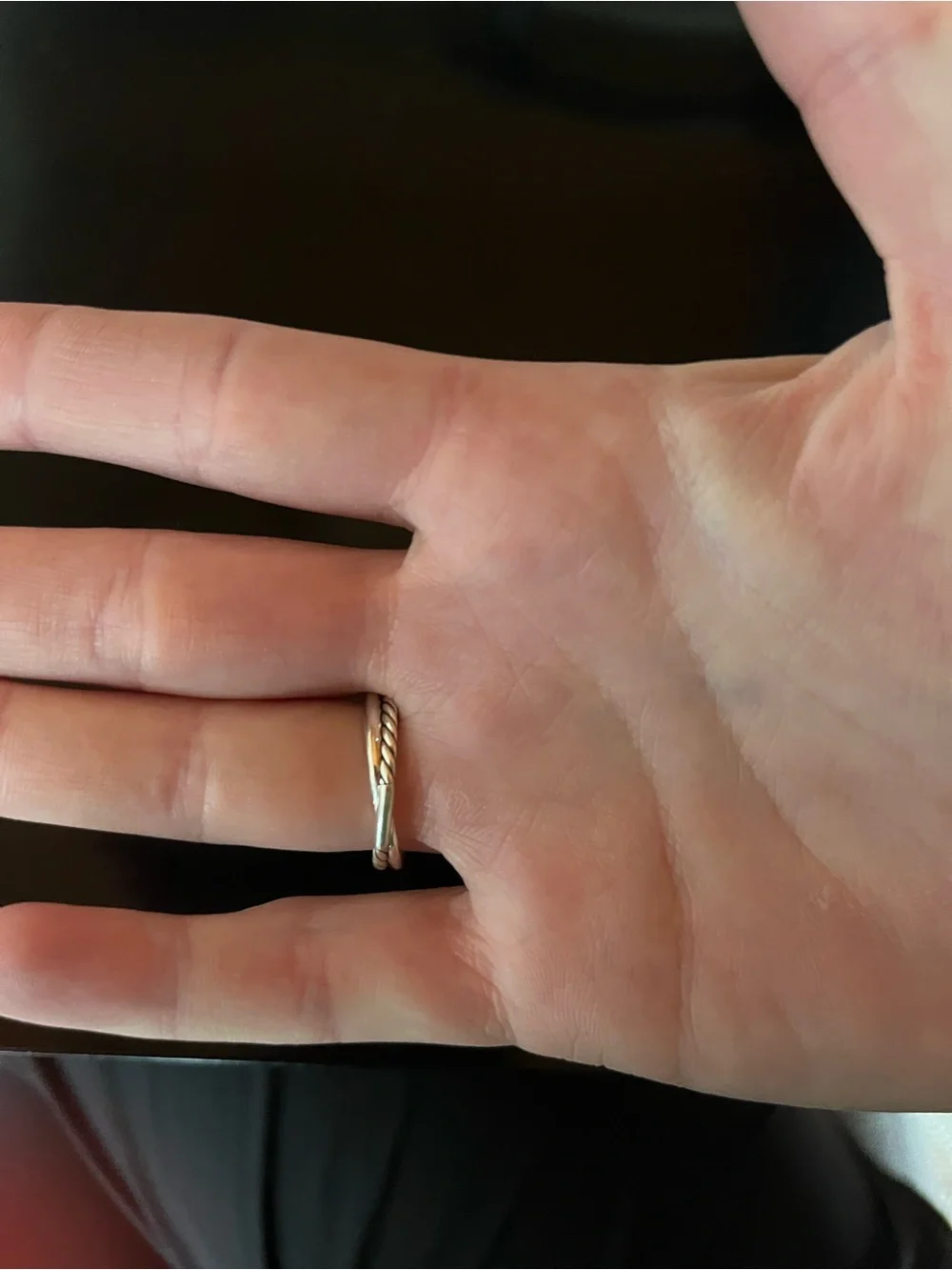 David Yurman Petite X Ring in Sterling Silver with 18k Yellow Gold